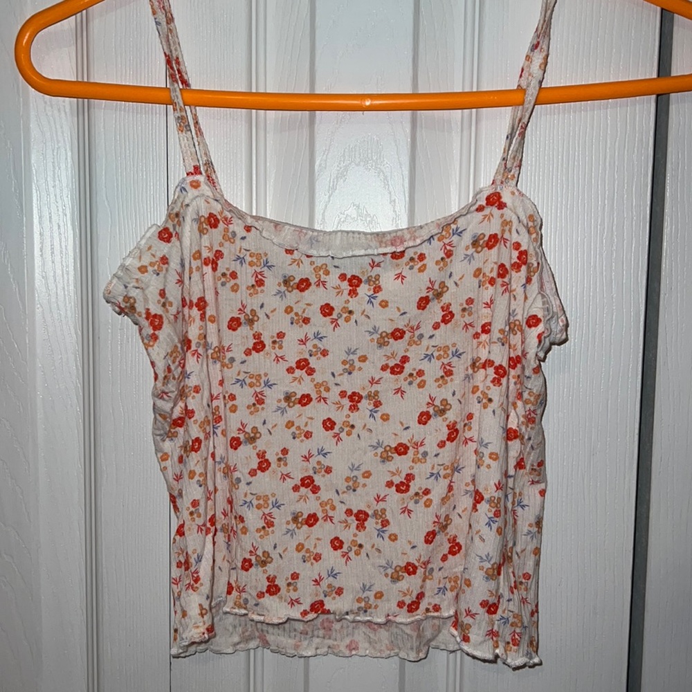 Cropped Floral Tank Top